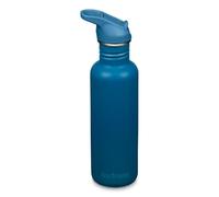 Klean Kanteen 1011194 Classic Narrow (Flip Sport) Gourde de vélo avec bouchon en acier inoxydable de couleur bleue avec un volume de 800 ml