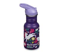 Klean Kanteen 1011206 Classic Narrow (Flip Sport) Gourde de vélo avec bouchon en acier inoxydable de couleur violet d'un volume de 355 ml