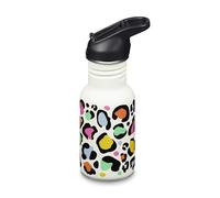 Klean Kanteen 1011207 Classic Narrow (Flip Sport) Gourde de vélo avec bouchon en acier inoxydable de couleur rose avec un volume de 355 ml