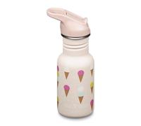 Klean Kanteen 1011208 Classic Narrow (Flip Sport) Gourde de vélo avec bouchon en acier inoxydable de couleur rose avec un volume de 355 ml