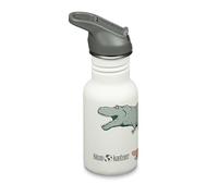 Klean Kanteen 1011210 Classic Narrow (Flip Sport) Gourde de vélo avec bouchon en acier inoxydable de couleur blanche d'un volume de 355 ml