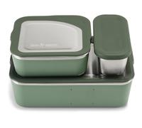 Klean Kanteen Rise 1010629 Lot de 3 boîtes repas familiales en acier inoxydable Couleur spray de mer Anti-fuite