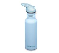 Klean Kanteen Bouteille d'eau en acier inoxydable | 532 ml Classic Narrow (Flip Sport) | Clear Sky | Flasche pour voiture | Avec fermeture éclair neuem