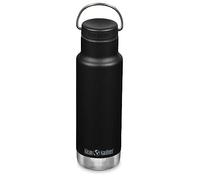 Klean Kanteen Bouteille d'eau isotherme classique avec bouchon à boucle - Bouteille en acier inoxydable pour boissons chaudes et froides - Passe au lave-vaisselle - Noir, 355 ml