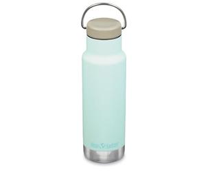 Klean Kanteen Bouteille d'eau isotherme classique avec bouchon à boucle - Bouteille en acier inoxydable pour boissons chaudes et froides - Passe au lave-vaisselle - Teinte bleue, 355 ml