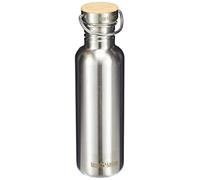 Klean Kanteen Bouteille en Acier Inoxydable avec Stainless Unibody Bamboo Cap Reflect, Edelstahlflasche mit Stainless Unibody Bamboo Cap 800 ML Reflect, Brushed Stainless, 800 ML