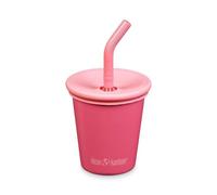 Klean Kanteen Gobelet en inox 296 ml avec couvercle à paille Rouge Red