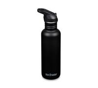 Klean Kanteen Gourde de vélo Classic Narrow (Flip Sport) 1011193 avec bouchon en acier inoxydable de couleur noire d'un volume de 800 ml