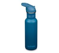 Klean Kanteen Gourde de vélo Classic Narrow (Flip Sport) avec bouchon en acier inoxydable de couleur bleue, d'un volume de 532 ml, 1011188
