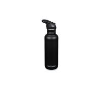 Klean Kanteen Gourde de vélo Classic Narrow (Flip Sport) 1011193 avec bouchon en acier inoxydable de couleur noire d'un volume de 800 ml