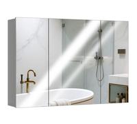 kleankin - Armoire à miroir - MDF - 90x15x60cm - Gris