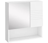 kleankin Armoire de Toilette, Armoire de Toilette Murale, 54x15x55cm, Blanc