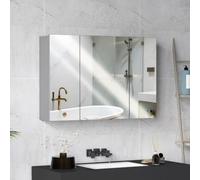 kleankin Armoire Murale de Salle de Bain 70L x 15l x 60H cm Gris