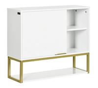 kleankin Armoire Murale de Salle de Bain - Meuble de Rangement de Toilettes avec niches Placard étagère réglable dim. 60L x 20l x 51H cm - Panneaux de Particules