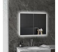kleankin Armoire Murale Miroir de Salle de Bain 90L x 15l x 70H cm Blanc