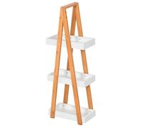 kleankin - étagère de salle de bain - Bois - 30x18x81cm - Bois naturel