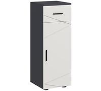 kleankin kleank - Armoire de Salle de Bain étroite avec tiroir, étagères réglables - Armoire d'appoint pour Salle de Bain - Petites pièces - 30 x 30 x 82 cm - Gris