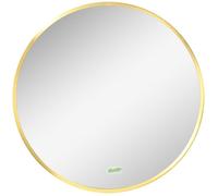Kleankin LED miroir de salle de bain miroir mural rond Ø 50 cm avec fonction mémoire ip44 pour salle de bain salon chambre à couch