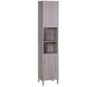 kleankin - meuble colonne - Bois - 30x32x172cm - Gris