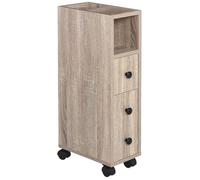 kleankin - meuble colonne - Panneaux de particules - 18x30x68.5cm - Chêne