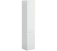 kleankin Meuble Colonne Rangement Salle de Bain 2 placards 3 étagères réglables Style Contemporain 30 x 28 x 152,5 cm Blanc