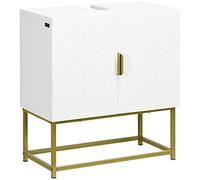 kleankin Meuble Salle de Bain sous Lavabo 60L x 30l x 65H cm Blanc