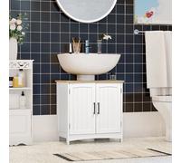 kleankin Meuble sous-lavabo Armoire de Salle de Bain en Bois Style Moderne 60x30x60 cm Blanc