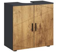 Meuble sous lavabo kleankin Panneau de particules 60x30x60cm Chêne