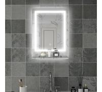 kleankin Miroir Lumineux LED Rectangulaire Mural 70 x 50 cm