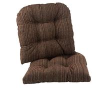Klear Vu Lot de 2 Coussins de Chaise de Salle à Manger rembourrés universels touffetés et antidérapants, Chocolat