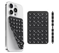 Klearlook Coque de téléphone à ventouse double face en silicone avec ventouse plus élevée pour téléphone portable, support d'accessoires de téléphone mains libres pour selfies et vidéos, noir