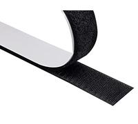 KLEBASTO Bande Velcro autocollante | Extra forte | Bande Velcro à coller | Kit de bande à crochet et bande velours | Qualité professionnelle (noir, 16 mm x 3 m)