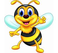 Kleberio Autocollant amusant pour voiture - Motif abeille - Autocollant cool - Imperméable - Pour poubelle à roulettes, camping-car, valise - Sac d'école, caravane, voiture - Résistant aux intempéries