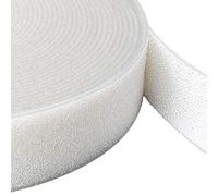 KLEBESHOP24 Bande auto-agrippante double face, attaches réutilisables multi-usages, sangle scratch, attache cable, crochets + boucles dos à dos - largeur et couleur au choix/blanc, 20 mm x 8 m