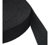KLEBESHOP24 Bande auto-agrippante double face, attaches réutilisables multi-usages, sangle scratch, attache cable, crochets + boucles dos à dos - largeur et couleur au choix/noir, 50 mm x 3 m