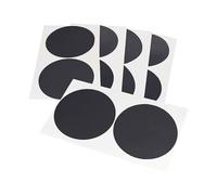 KLEBESHOP24 Lot de 10 points de marquage en tissu - Diamètre : 80 mm - Noir | Revêtement en polyéthylène, avec surface texturée, pour marquer, bricoler, décorer