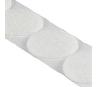 KLEBESHOP24 Pastilles scratch adhésives | autocollantes | crochets ou boucles | points auto-agrippantes | couleur, diamètre & quantité au choix/blanc, Ø 19 mm, boucles, 100 pièces