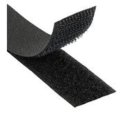 KLEBESHOP24 Ruban à crochets et boucles à coudre | Bande scratch | Hook + Loop | Couleur, longueur, largeur au choix/noir, 30 mm x 3 m