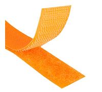 KLEBESHOP24 Ruban à crochets et boucles à coudre | Bande scratch | Hook + Loop | Couleur, longueur, largeur au choix/orange fluo, 20 mm x 3 m