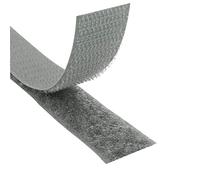 KLEBESHOP24 Ruban autocollant adhésif à crochets et boucles | Bande scratch adhésive | Couleur, longueur, largeur au choix/gris foncé, 20 mm x 3 m