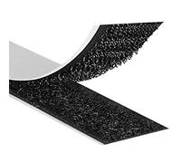 KLEBESHOP24 Ruban autocollant adhésif à crochets et boucles | Bande scratch adhésive | Couleur, longueur, largeur au choix/noir, 20 mm x 3 m