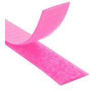 KLEBESHOP24 Ruban autocollant adhésif à crochets et boucles | Bande scratch adhésive | Couleur, longueur, largeur au choix/rose fluo, 20 mm x 3 m