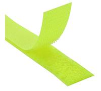 KLEBESHOP24 Ruban autocollant adhésif à crochets et boucles | Bande scratch adhésive | Couleur, longueur, largeur au choix/jaune fluo, 20 mm x 3 m