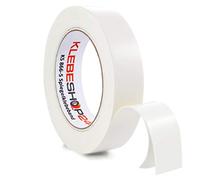 KLEBESHOP24 Ruban mousse double face miroir, 12 mm x 5 m, protecteur blanc | Fixation murale sans percer - ruban blanc
