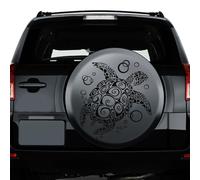 Klebesüchtig A679 Autocollant de Voiture Rétro Tortue 60cm x 66cm Noir Mat - réglage fenêtre arrière