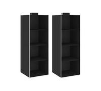 Kledingorganisers hangend 2 st met 4 schappen stof 288323