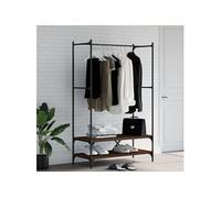 Porte-vêtements avec Étagères Chambre Sonoma Gris Bois d'Ingénierie vidaXL