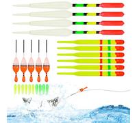 Kleemeiero 15PCS Flotteur de Pêche avec Plomb, Bouchon Peche Truite Flotteur Peche au Coup Flotteurs en Bois de Balsa Bouchon de Peche pour Poissons Communs, Truites, Anguilles, Sandres
