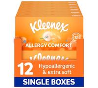 Kleenex Allergy Comfort Lot de 12 boîtes de mouchoirs - Mouchoirs confortables contre les allergies au rhume des foins - Mouchoirs extrêmement doux, parfaits pour les symptômes du rhume des foins