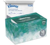 Kleenex Essuie-Mains Pop-Up 6088 Ultra Doux, Résistants et Absorbants, Hygiéniques, Compatibles avec le Distributeur Métal 9924, 18 Boîtes x 70 Feuilles (1 260 au Total)